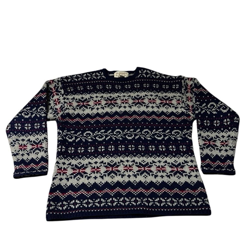 Vintage Abercrombie & Fitch Wool Fair Isle Nordic Sweater Men’s M